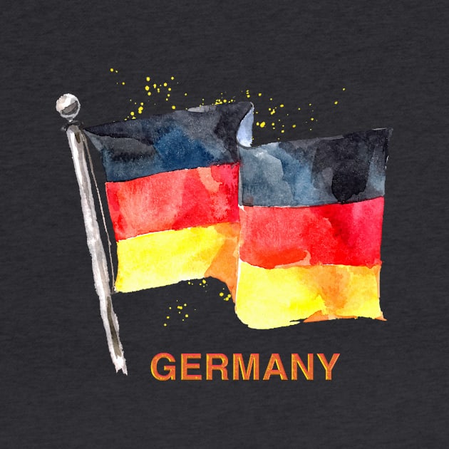 WATERCOLOR FLAG OF GERMANY by xposedbydesign